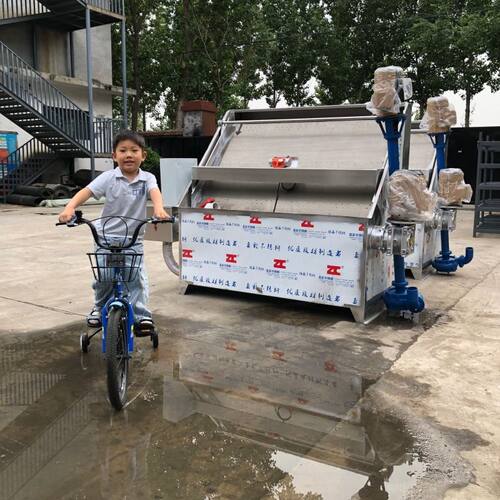 干湿分离机猪粪牛粪鸡粪全自动斜筛式固液分离机养殖场粪便脱水机
