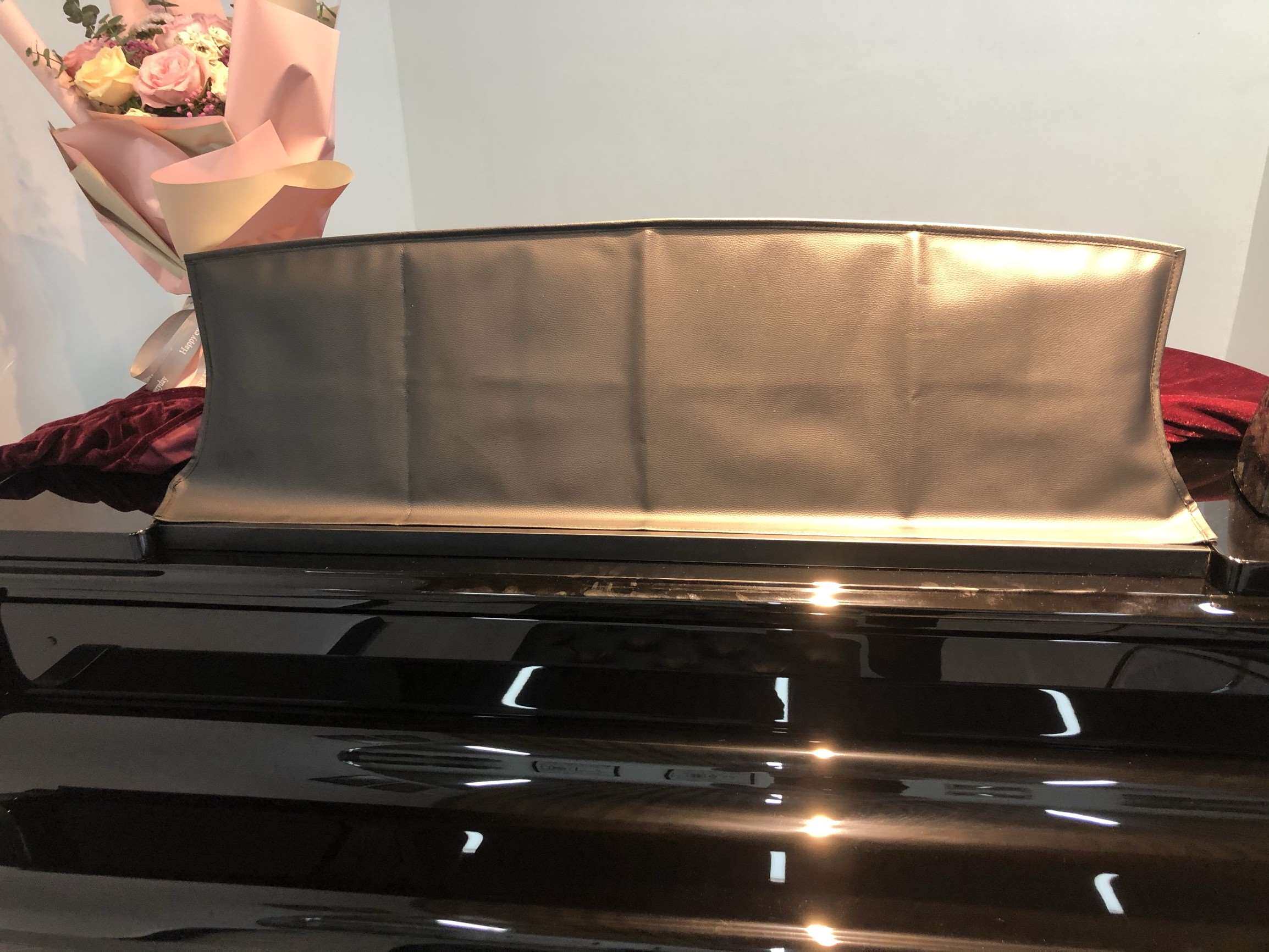 定做三角琴乐谱架防尘套电钢琴乐谱架防尘罩防水科技布厚高档绒布