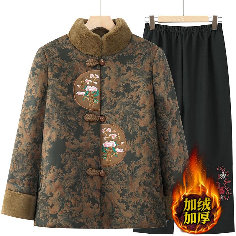 八十多岁老太太衣服老年人冬装棉袄奶奶衣服秋冬加厚加绒棉衣老太