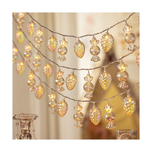 生日彩灯氛围灯带少女房间布置室内装饰灯串LED七彩灯泡闪灯串灯