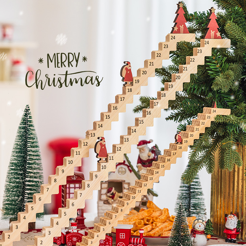 日历倒计时圣诞老人爬楼梯