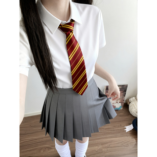 赫敏联名款服装衬衫JK百褶裙校服学院服校服套装哈利波特cos服