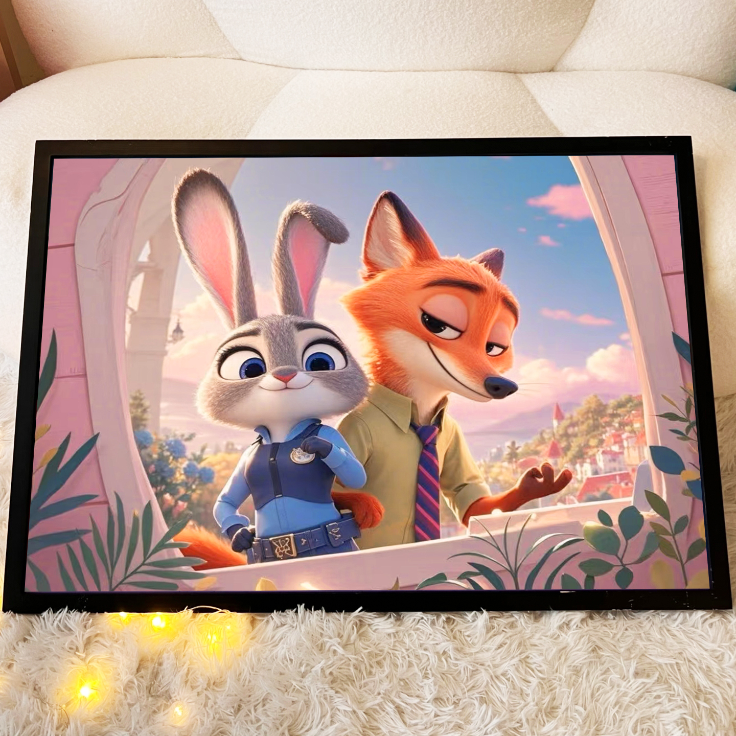 动漫周边疯狂动物城2木质拼图拼版益智玩具一千片电影封面装饰画