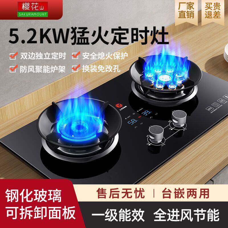 樱花山新款瓦斯炉双口家