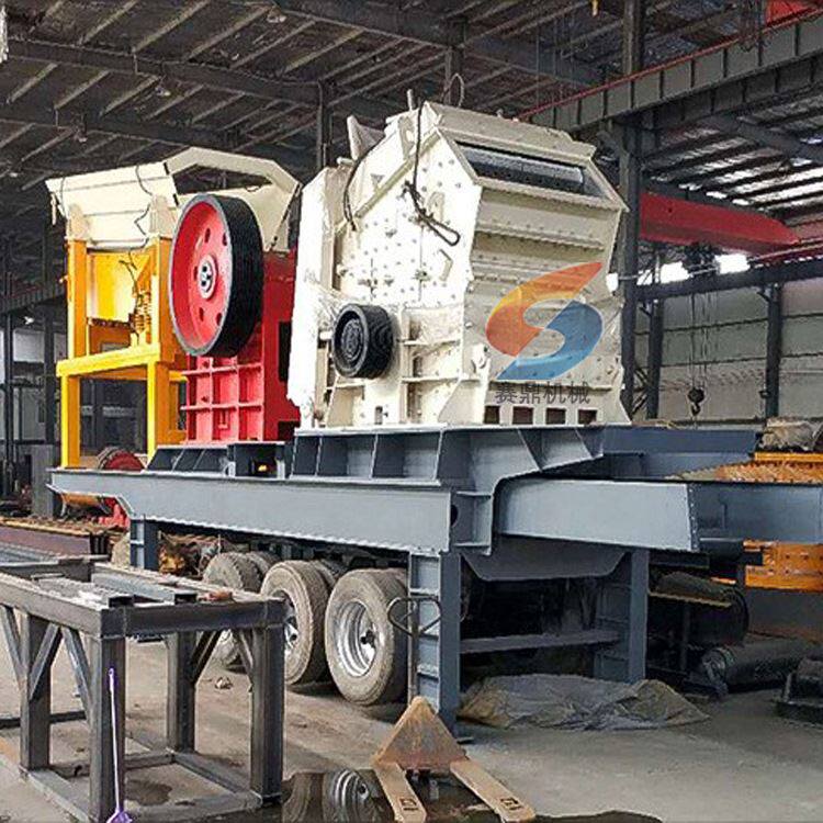 移动式石头破碎站 大型移动矿山碎石机 鹅卵石粉碎机生产线