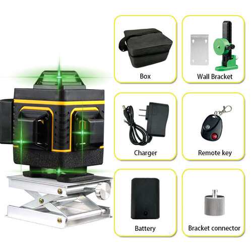 4D16线绿光贴地仪户外强光高精度迷你激光水平仪laser level