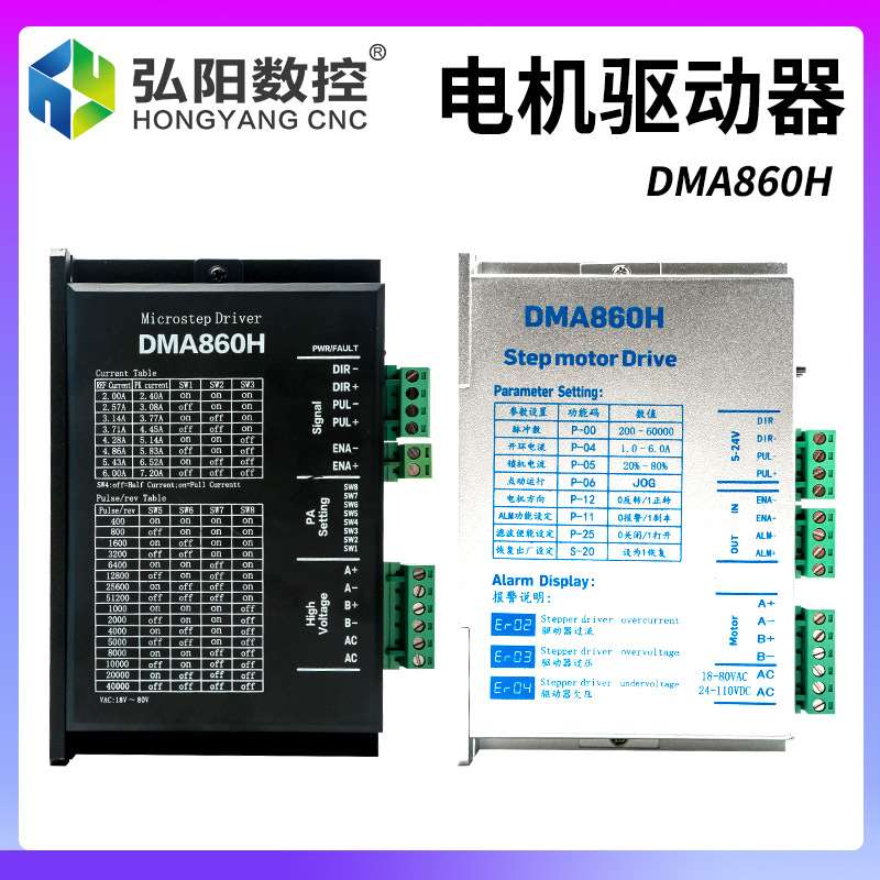 雷塞赛科技DM860 DMA860H二相57 86步进电机驱动器雕刻机