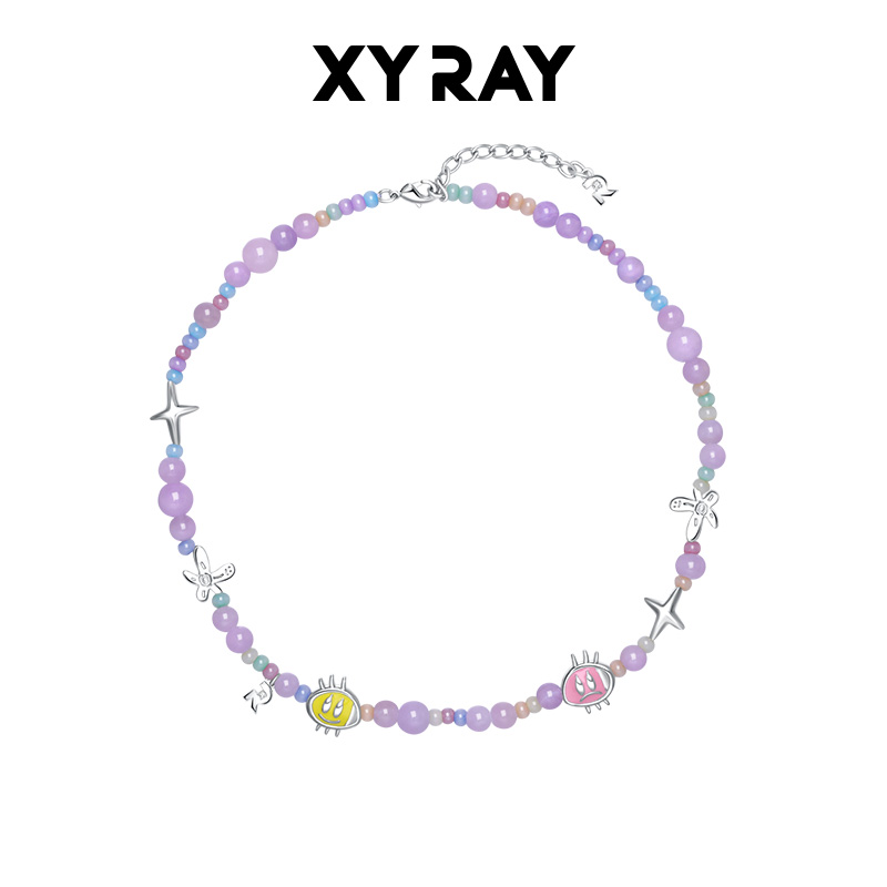 XYRAY女星星圣诞串珠项链