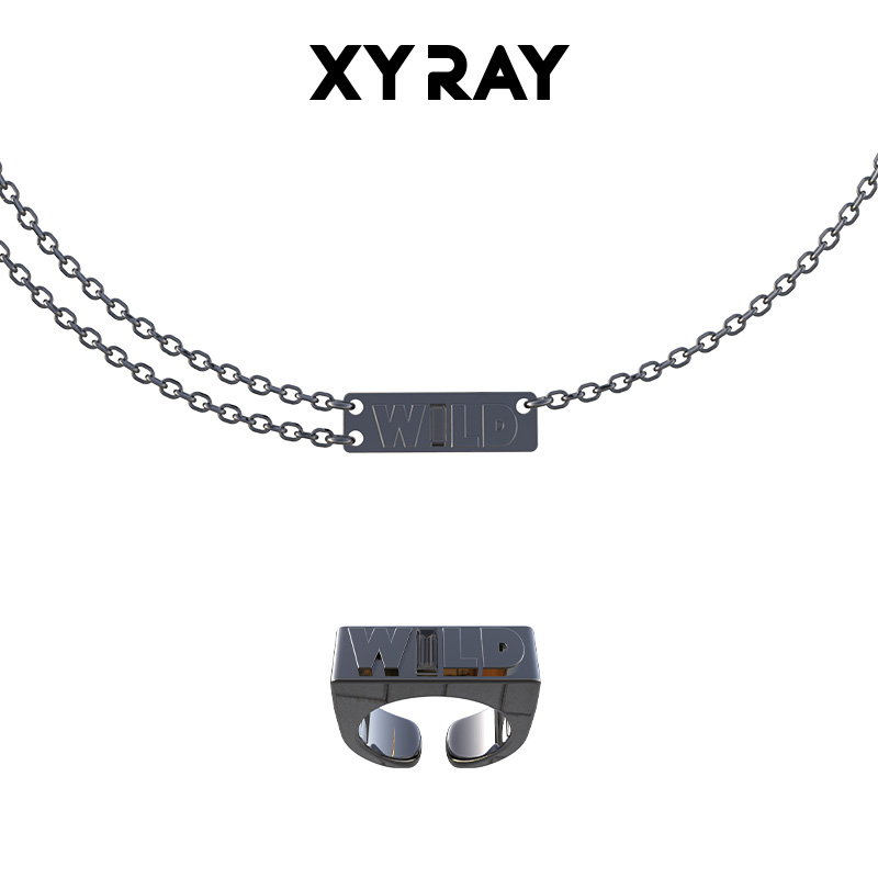 XYRAY 彩虹戒指女小众设计开口可调节指圈饰品戒指女轻奢高级感