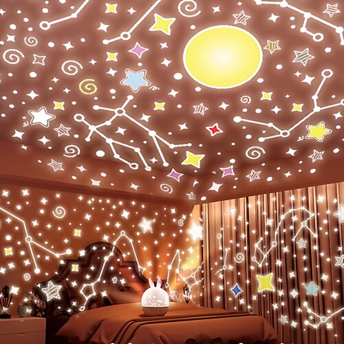 氛围卧室睡眠满天星投影送玩具