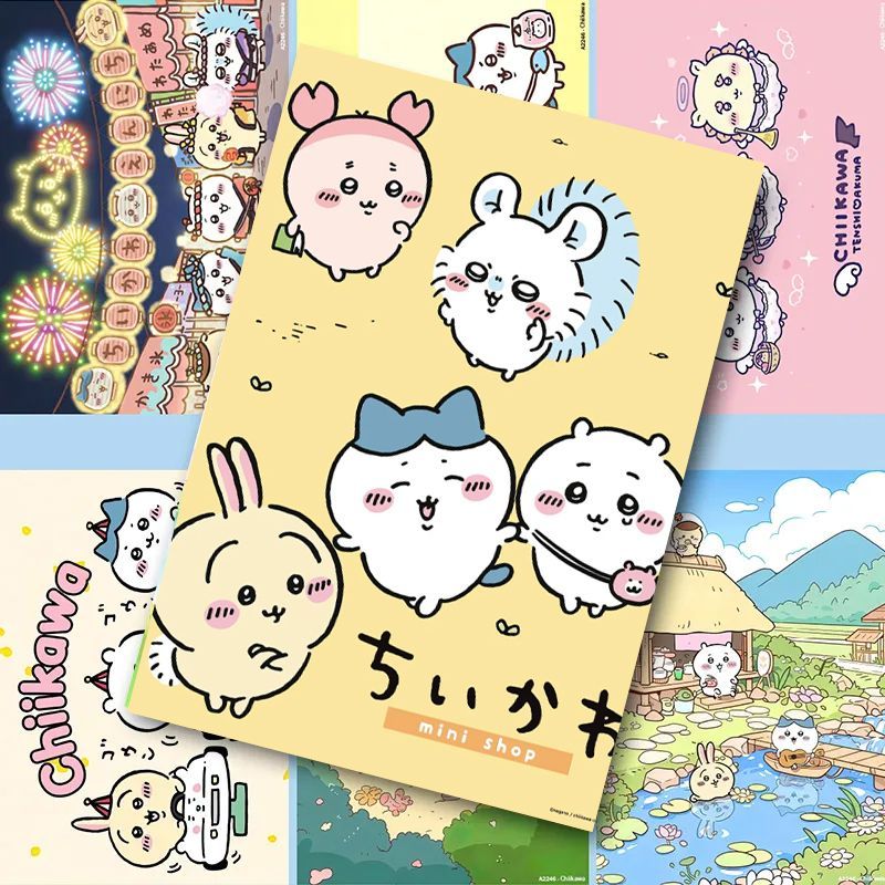 Chiikawa新款海报吉伊卡哇小八乌萨奇可爱壁纸房间墙上拍照贴纸画