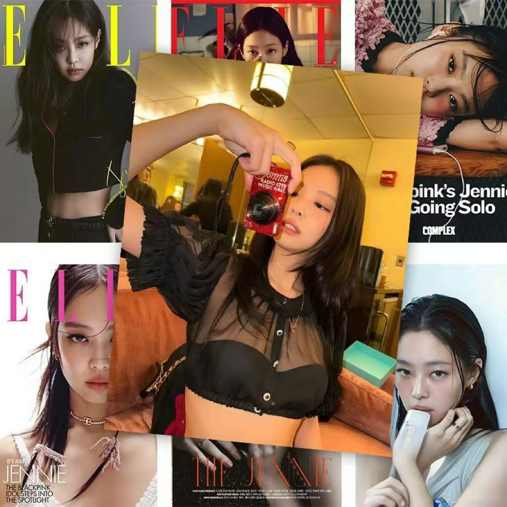 Jennie金珍妮高清海报blackpink照片墙ins杂志风墙贴装饰海报