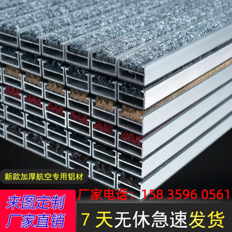 定制酒店大门口铝合金地垫家用入户门进门除尘刮泥垫商用防尘地毯
