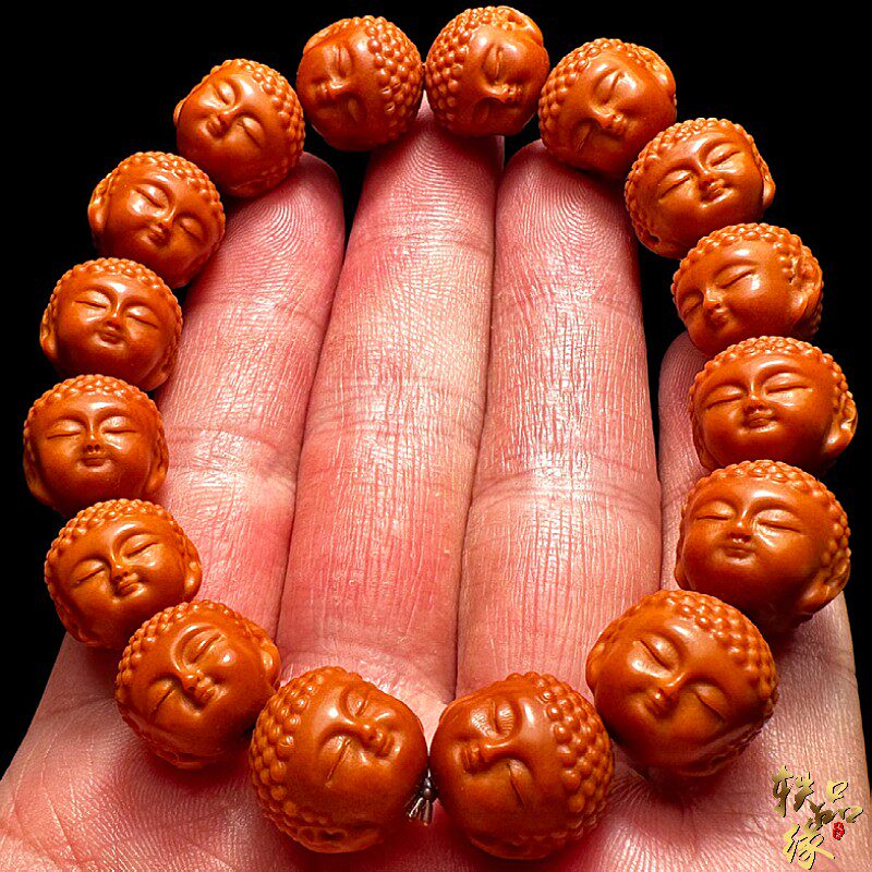 宝宝佛大尺寸猴头手串高端男士手链盘玩雕刻小佛头女款橄榄核精雕