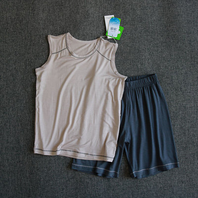 儿童背心短裤家居服套装夏季薄款男童中大童空调服莫代尔凉感柔软
