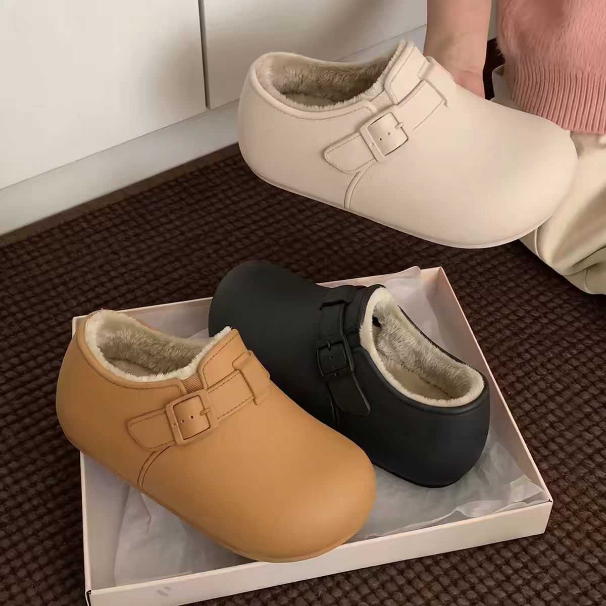 勃肯棉拖鞋女款防水耐脏冬季加绒