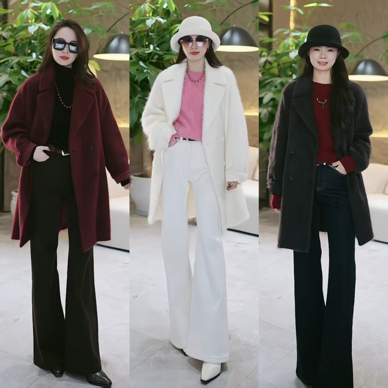 【格格来了】秋冬新款经典气质休闲女装拉绒毛呢外套885092