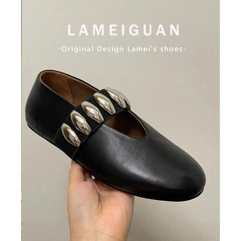 复古银豆一字带芭蕾玛丽珍鞋女2026春季新款黑色浅口圆头平底单鞋,女鞋,浅口单鞋,淘宝优惠券,粉丝福利购,淘宝优惠卷