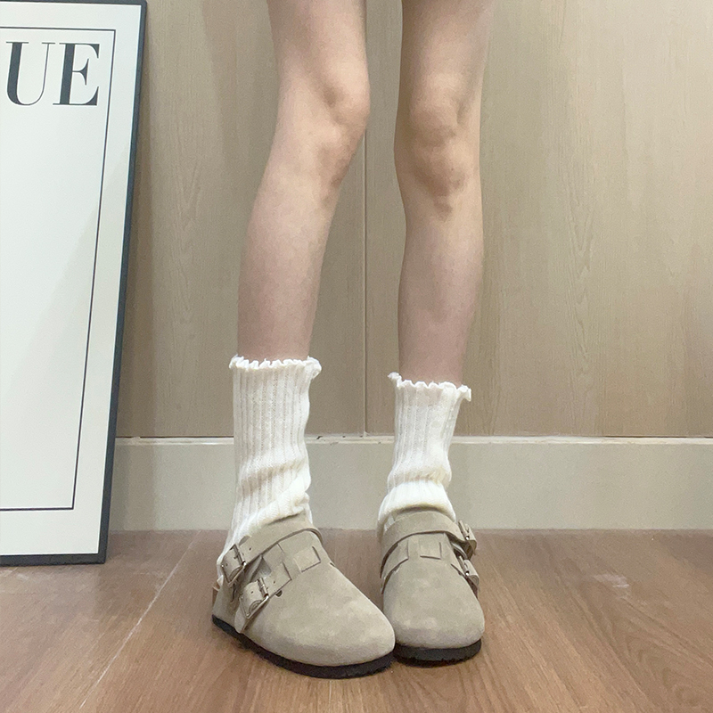 复古真皮两穿软木钓鱼勃肯鞋外穿