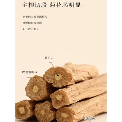 VXX正党安国货铺 甘肃岷县材参手选鲜切段式三原年种植优质正品