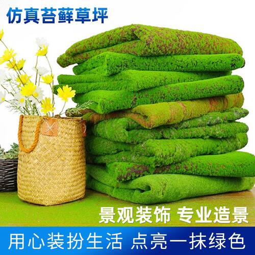 仿真苔藓青苔diy人造草坪草皮假绿植饭店酒店商业装饰景观盆景铺