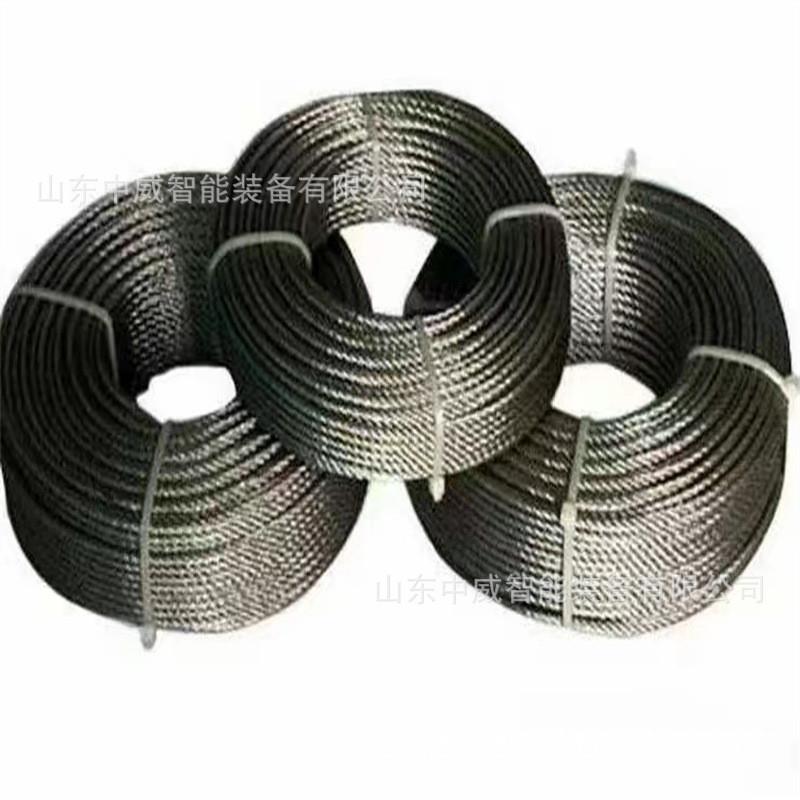 高强度矿用镀锌钢丝绳 耐磨耐拉扯FC6X28TS+FC竖井卷扬提升钢丝绳