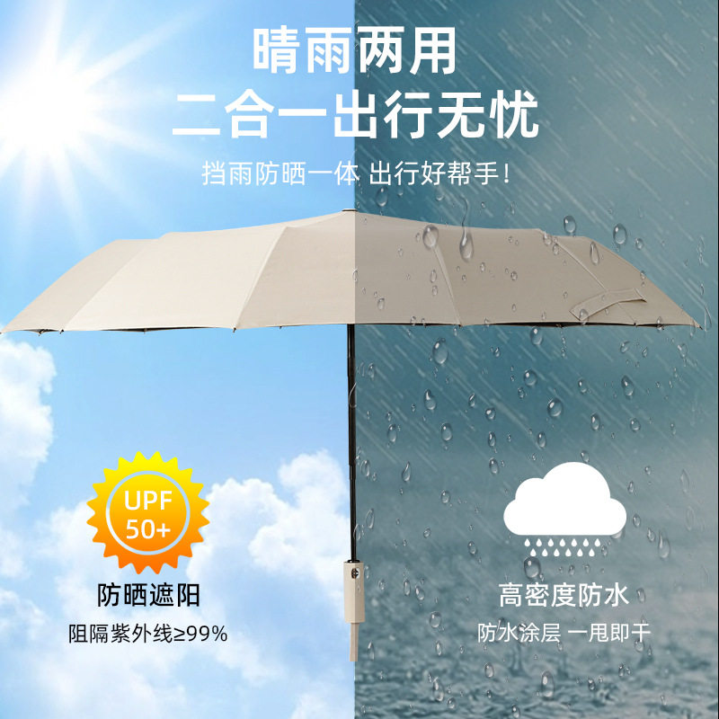 24骨全自动雨伞折叠伞学生韩版大号双人太阳伞防晒晴雨两用遮阳伞