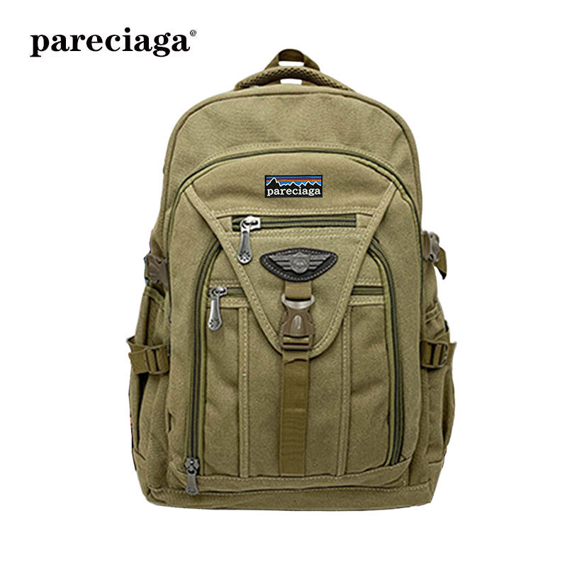 巴塔正品pareciaga加厚帆布耐磨耐用出门打工大容量旅行双肩背包
