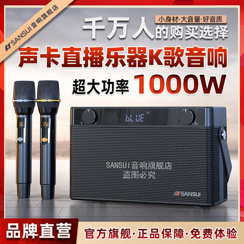 山水新款G2户外广场舞移动大功率便携声卡一体机家庭ktv音箱套装