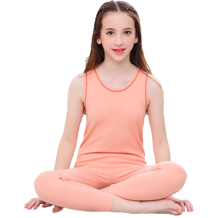 猫人儿童德绒保暖背心女童内穿加绒无痕款单件男童打底上衣秋冬季