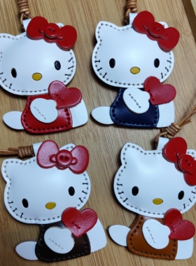 手工皮具挂件真皮包挂件高级感小猫KT