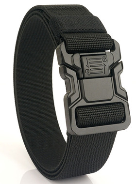 铝合金插扣腰带户外休闲登山弹力帆布皮带男生军训轻量化快拆裤带