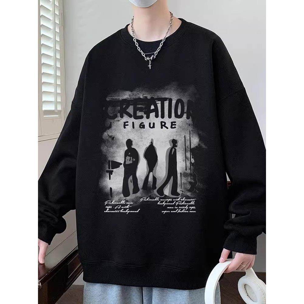 GIOIO美式覆古卫衣男秋冬季嘻哈痞帅长袖t恤青少年学生宽松上衣服,男装,卫衣,淘宝优惠券,粉丝福利购,淘宝优惠卷