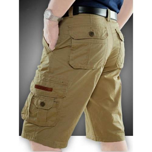 工装短裤男款美式复古马裤男生薄款五分裤休闲纯棉宽松直筒中裤子