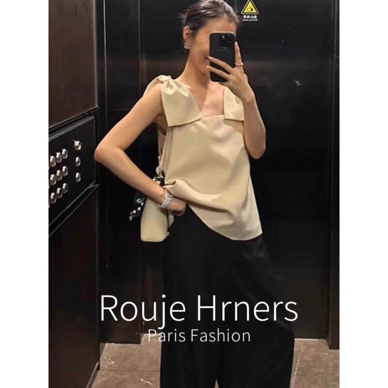 法国Rouje Hrners无障碍豪华年龄减少宽松设计利基大尺寸白色蝴蝶