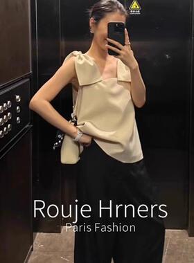 法国Rouje Hrners无障碍豪华年龄减少宽松设计利基大尺寸白色蝴蝶