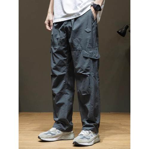 it Afternnaths潮牌户外工装直筒裤男秋冬加厚宽松大码机能休闲裤