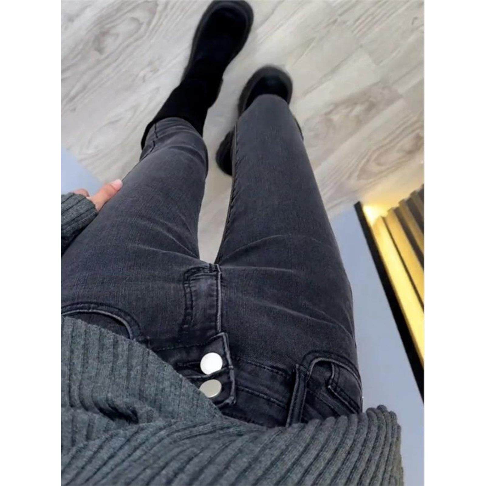 NextMary黑灰小脚牛仔裤女秋冬加绒显瘦高腰弹力小个子九分铅笔裤,女装/女士精品,大码裤装,淘宝优惠券,粉丝福利购,淘宝优惠卷