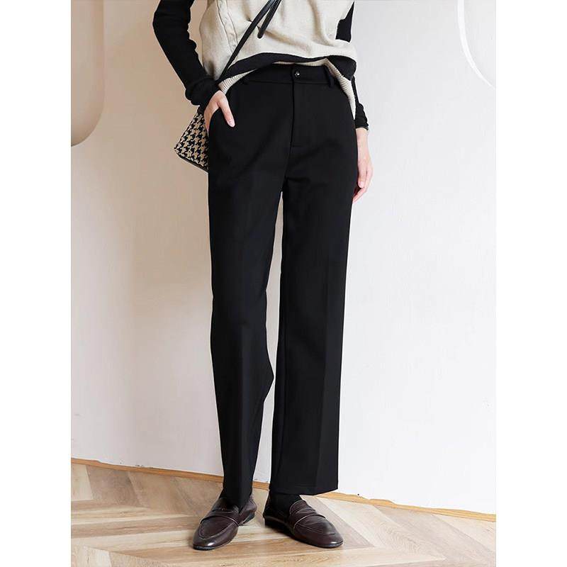 2024秋冬新款九分西装裤女高腰休闲 通勤高级感小个子挺直感直筒