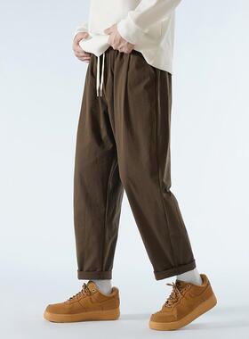 【日系覆古】Ander Jurnal直筒裤男春秋阔腿运动厚棉裤休闲 垂感