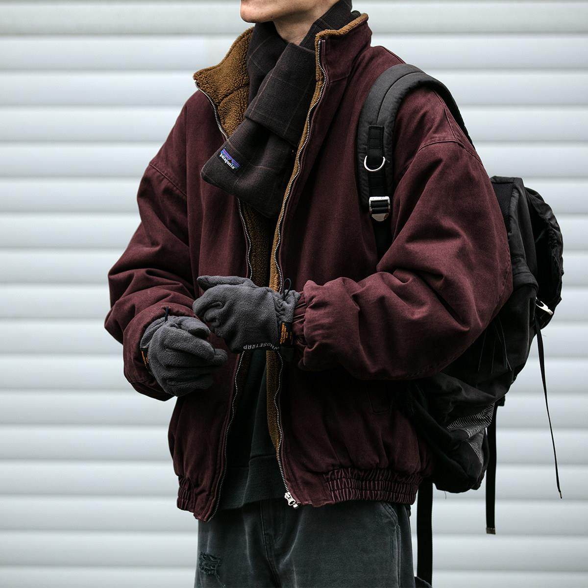 【日系复古】Ander Jurnal立领羊羔绒棉服男冬季宽松加厚保暖棉袄,男装,秀禾服,淘宝优惠券,粉丝福利购,淘宝优惠卷