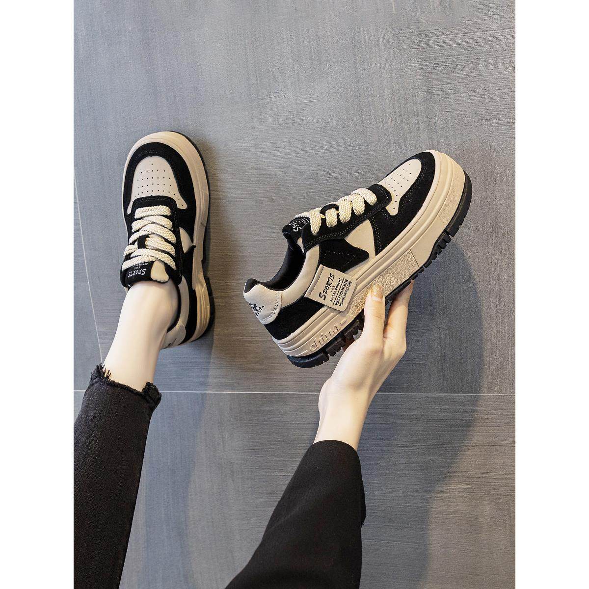 Cioem Kouim板鞋女厚底5CM鞋子女2025新款爆款时尚休闲设计感小众,女鞋,休闲板鞋,淘宝优惠券,粉丝福利购,淘宝优惠卷