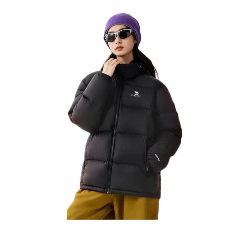 Camel/骆驼 黑钻系列三防轻户外白鸭绒羽绒服 M34CR07674