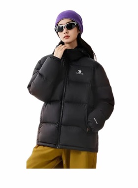Camel/骆驼 黑钻系列三防轻户外白鸭绒羽绒服 M34CR07674