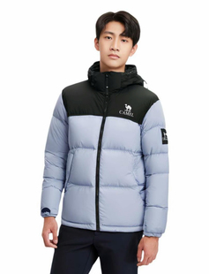 734CA6B605 拒水防风热反射白鸭绒可拆卸连帽羽绒服 Camel 骆驼