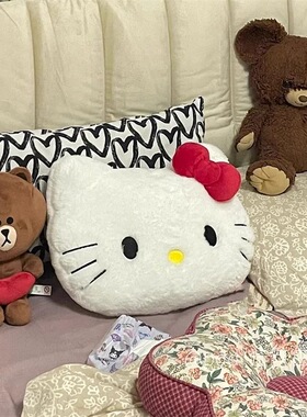 哈喽kitty猫沙发抱枕女生睡觉专用卡通毛绒玩偶可爱客厅靠枕垫