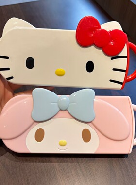 Hellokitty食品级不锈钢餐具套装儿童一人用316不锈钢可爱卡通ins