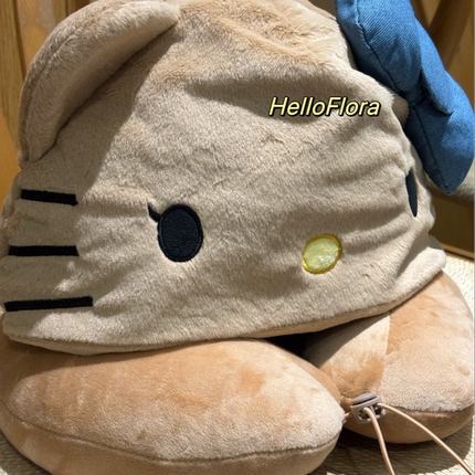 hellokitty野兽派u型枕遮光连帽护颈靠枕旅行便携卡通睡觉神器