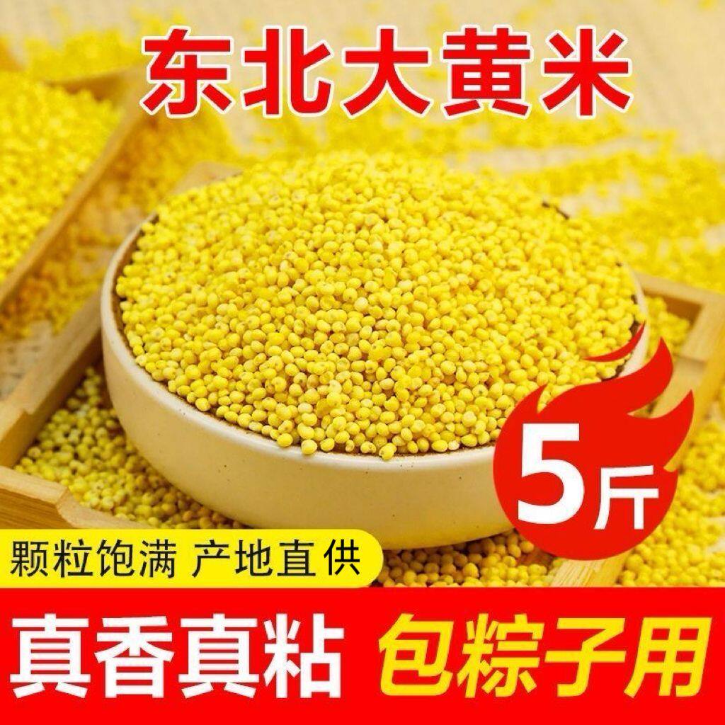 东北优质粘糯大黄米新米5斤装新货农家黍米杂粮年糕豆包粽子专用