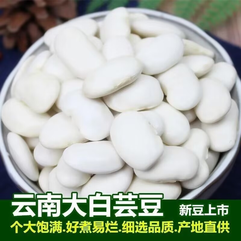 大白芸豆农家自种雪豆五谷杂粮营养丰富个大饱满干货
